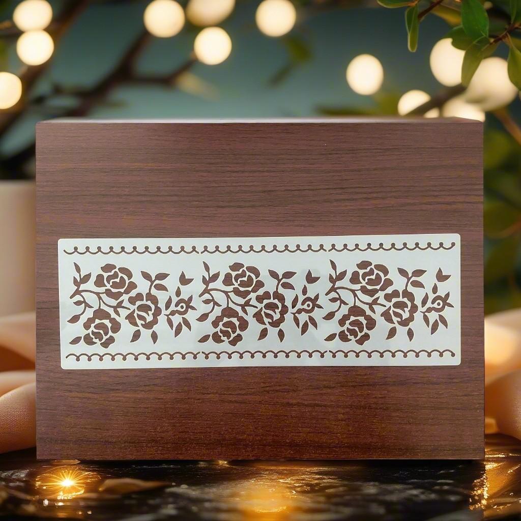 12 Piece Vintage Lace Drawing Templates Totem Cutout Molds, Retro Floral Design Stencils for Crafting, DIY Art Supplies