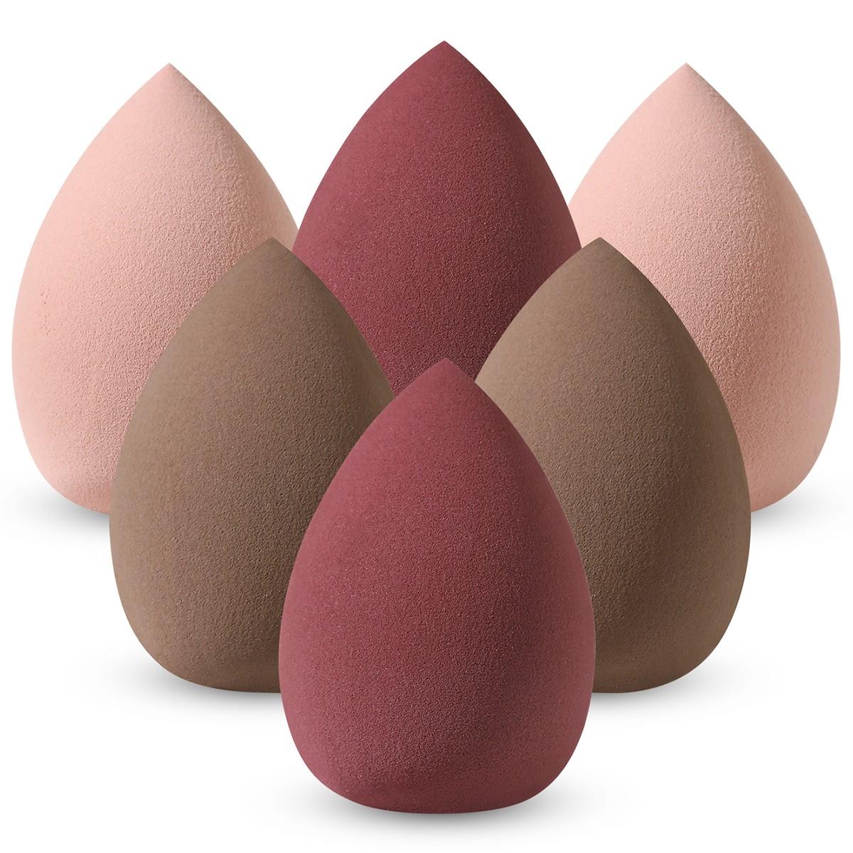 6pcs Non-Absorbent Makeup Tool Set, Soft Mixed Makeup Sponges, Makeup Sponges For Foundation, Face Sponges for Makeup, Dry Wet Use, Perfect Base Makeup, Ideal for Flawless Application, Beauty Sponges, Beauty Blenders, Blender Sponge