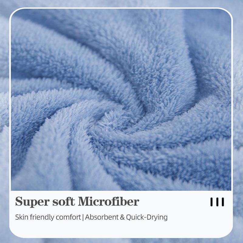 Plus Size Women's Solid Color Bathrobe, Absorbent Quick-Dry, Adjustable Wide Shoulder Straps, Available in Four Sizes, Can Be Used as Towel