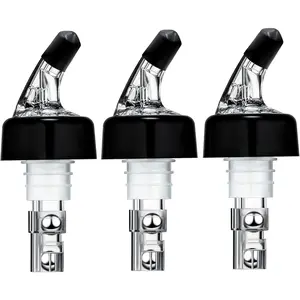 3 Pack Measured Pour Spout, Bottle Pourers for Alcohol - Shot Pourer Cocktail Liquor Dispenser Bar Bartending Tool - 1.5oz/45ml