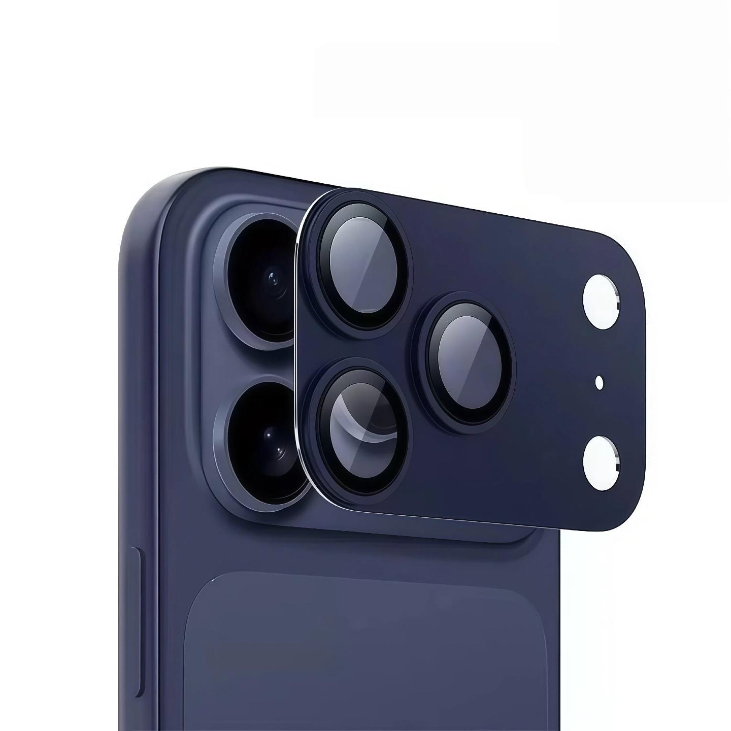 Metal Frame Camera Lens Protector for iPhone 17 Pro & Pro Max - 1-Piece Tempered Glass, Scratch-Proof Smartphone Accessory for Cellphone Devices