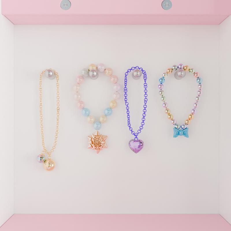 Kids Vanity Table and Chair Set – Princess Girls Vanity Set with Mirror, Lights, Jewelry Storage, and Cushioned Stool, Toddler Makeup Vanity for Little Girls