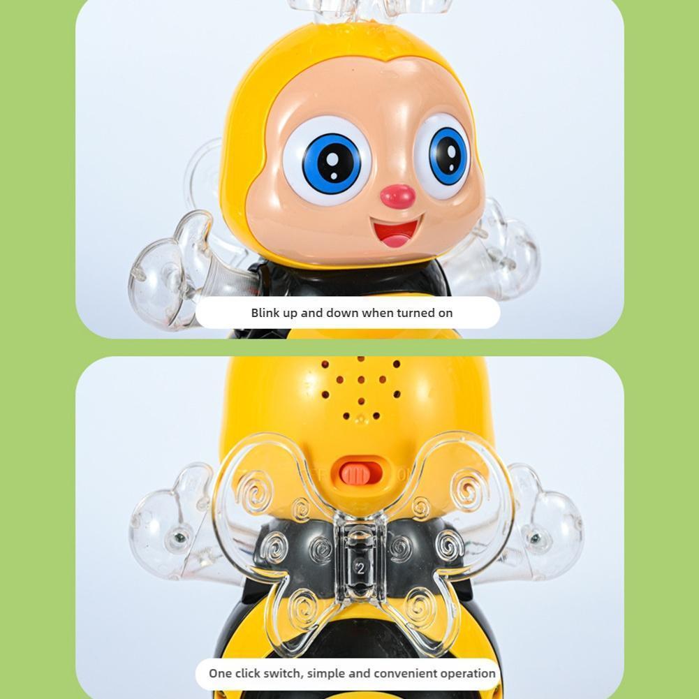 11cm Singing And Dancing Cartoon Bee Electric Light Cute Bee Children's Early Education Toys Make Sounds Family Interactive Toys