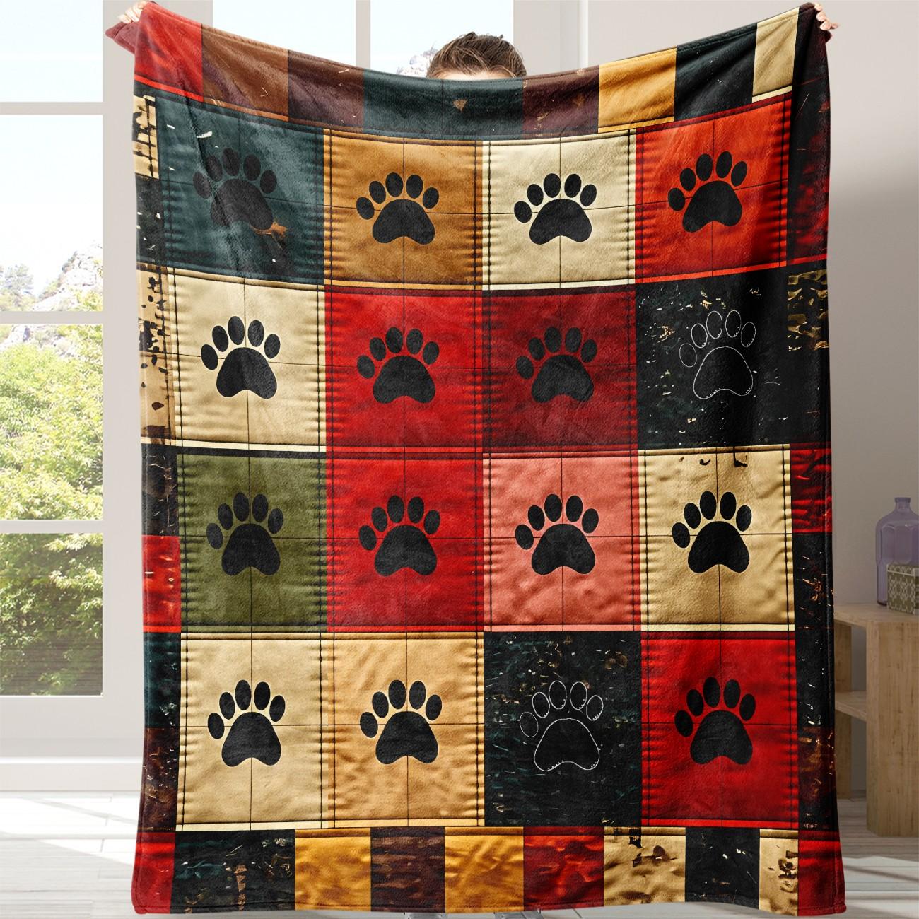Soft Flannel Blanket for Dogs, Novelty Pet Accessory, Perfect for Naps at Home, Office, School, Travel, Gift Idea