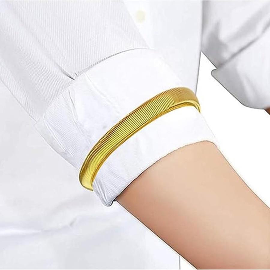 Adjustable Metal Spring Sleeve Cuffs, Unisex Shirt Sleeves Holder, Anti-Slip Arm Bands, 1/4pcs, Sewing Accessory Type