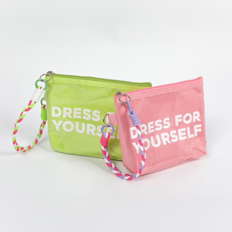 Blooming Jelly Waterproof DuPont paper Pouch Purse Women Bag Matching Wristlet