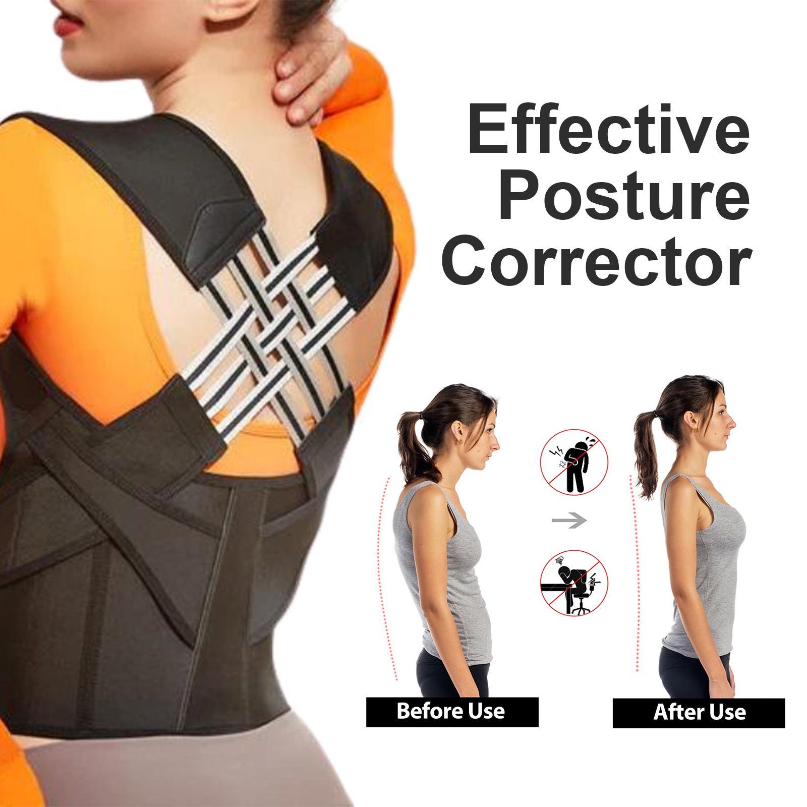 Waist trainer correct bad posture help and hunchback unisex posture enhancer back support posture correction shoulder belt correction vest for home office