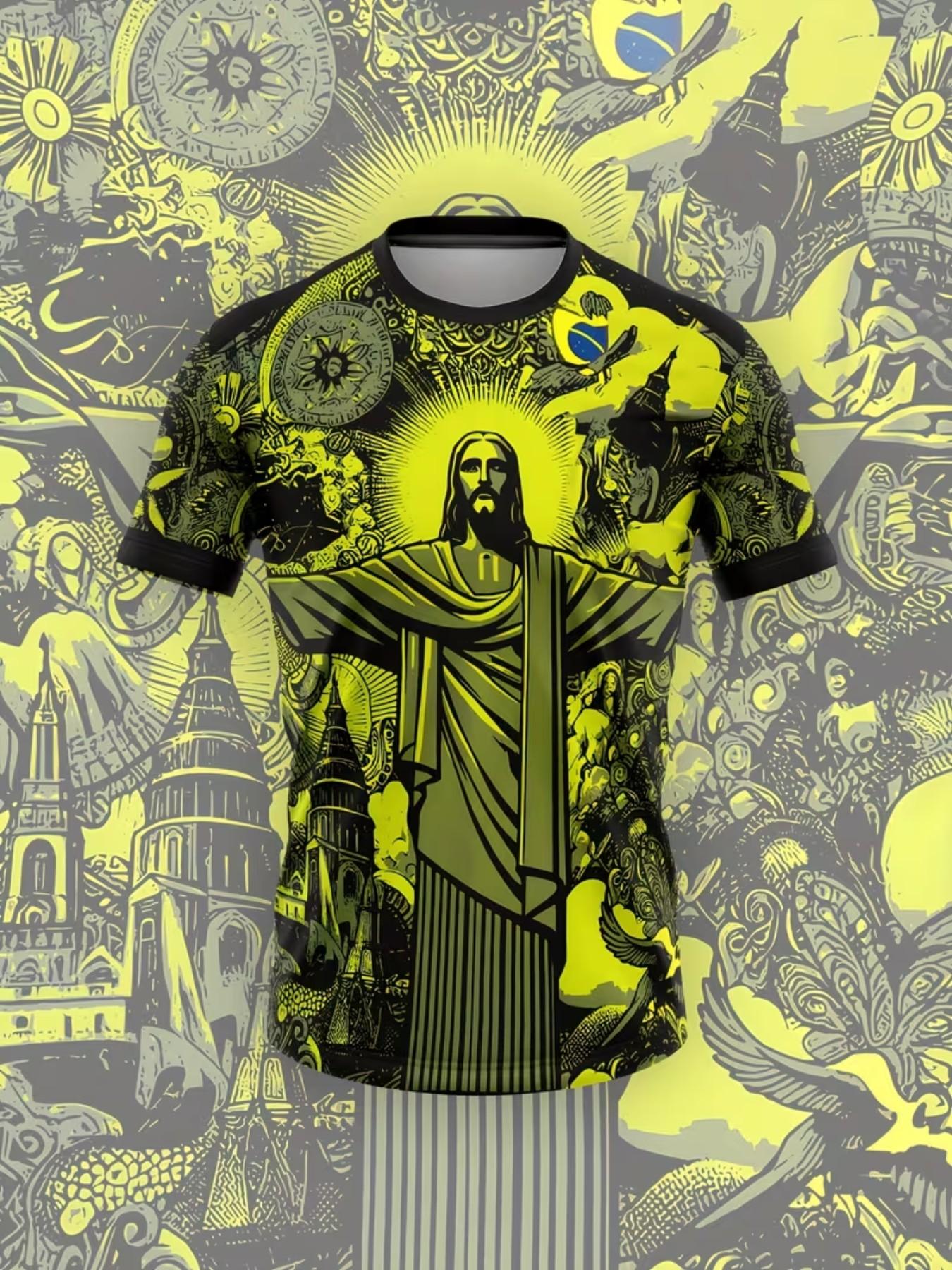 Brazil Jesus Special Edition Soccer Jersey, New Release, Unisex Sport T-Shirt, Men's Women's Training Gear, Casual Wear