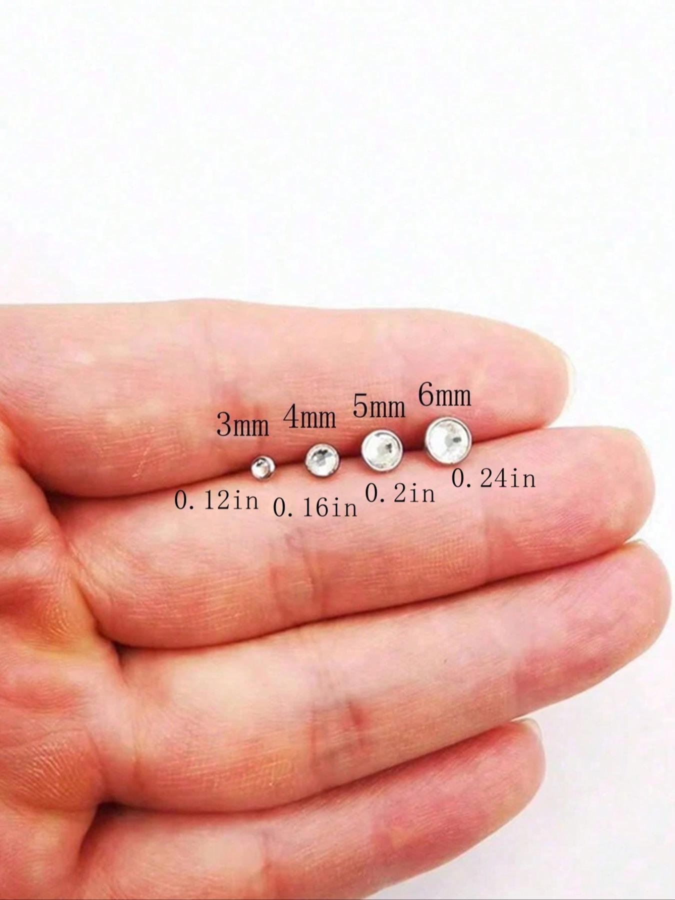 16-Piece Punk Body Piercing Set, Stainless Steel Hypoallergenic Crystal Jewelry, Unisex Daily Wear, Perfect Gift for Holidays