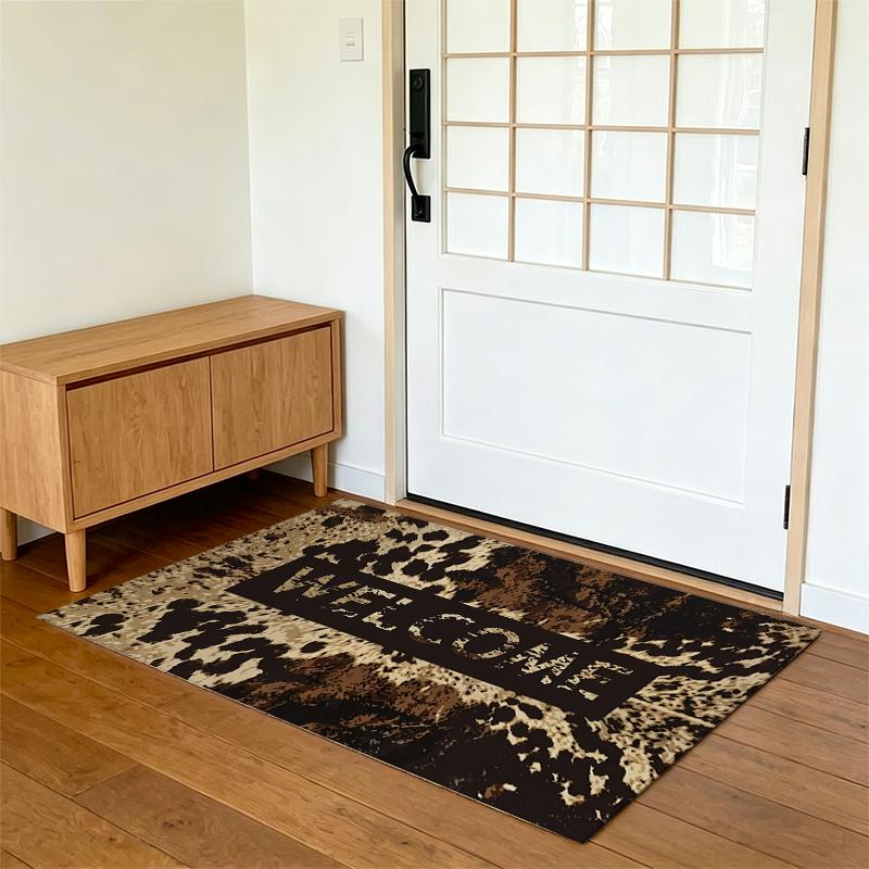 Leopard Print Welcome Non-slip Entry Doormat outdoorfun