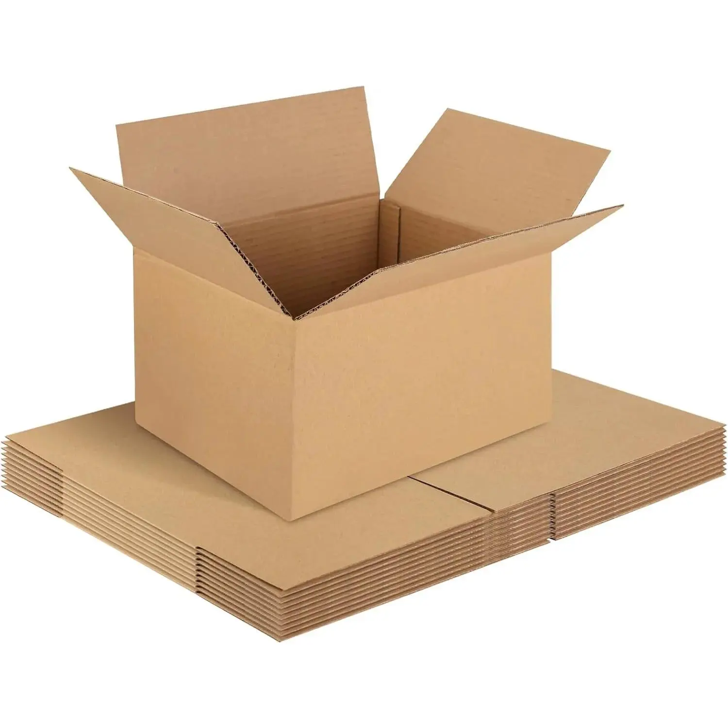 Corrugated Cardboard Boxes,10 PCS 10x8x6 inches Shipping Boxes, Brown Corrugated Cardboard Boxes for Packing, Mailing, Moving,Gifts & Storage（Brown）