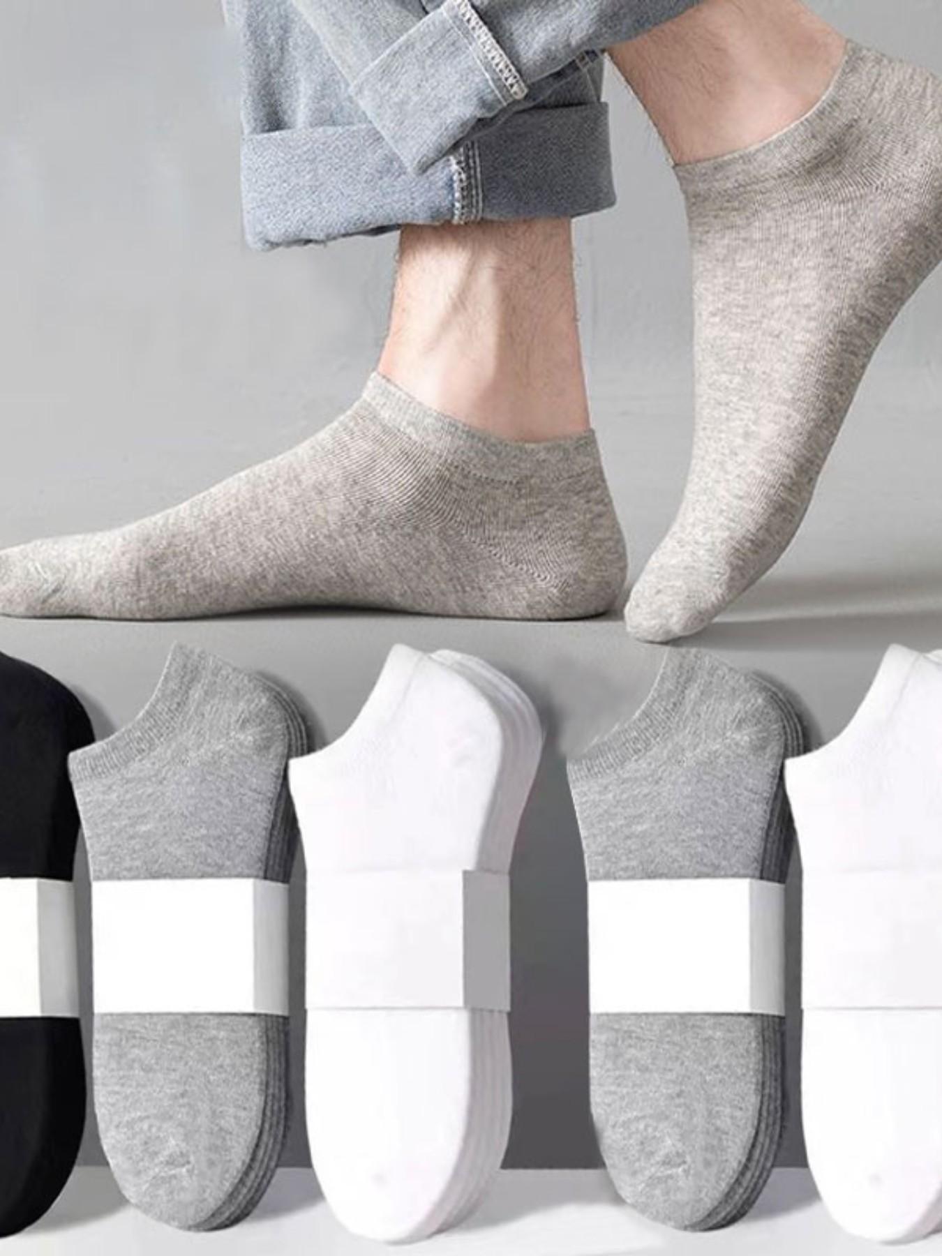 10 Pairs Spring Summer Minimalist Sweat-Wicking Antibacterial Socks Set, Casual Short Socks, Lightweight Comfortable Anti-Odor Non-Slip