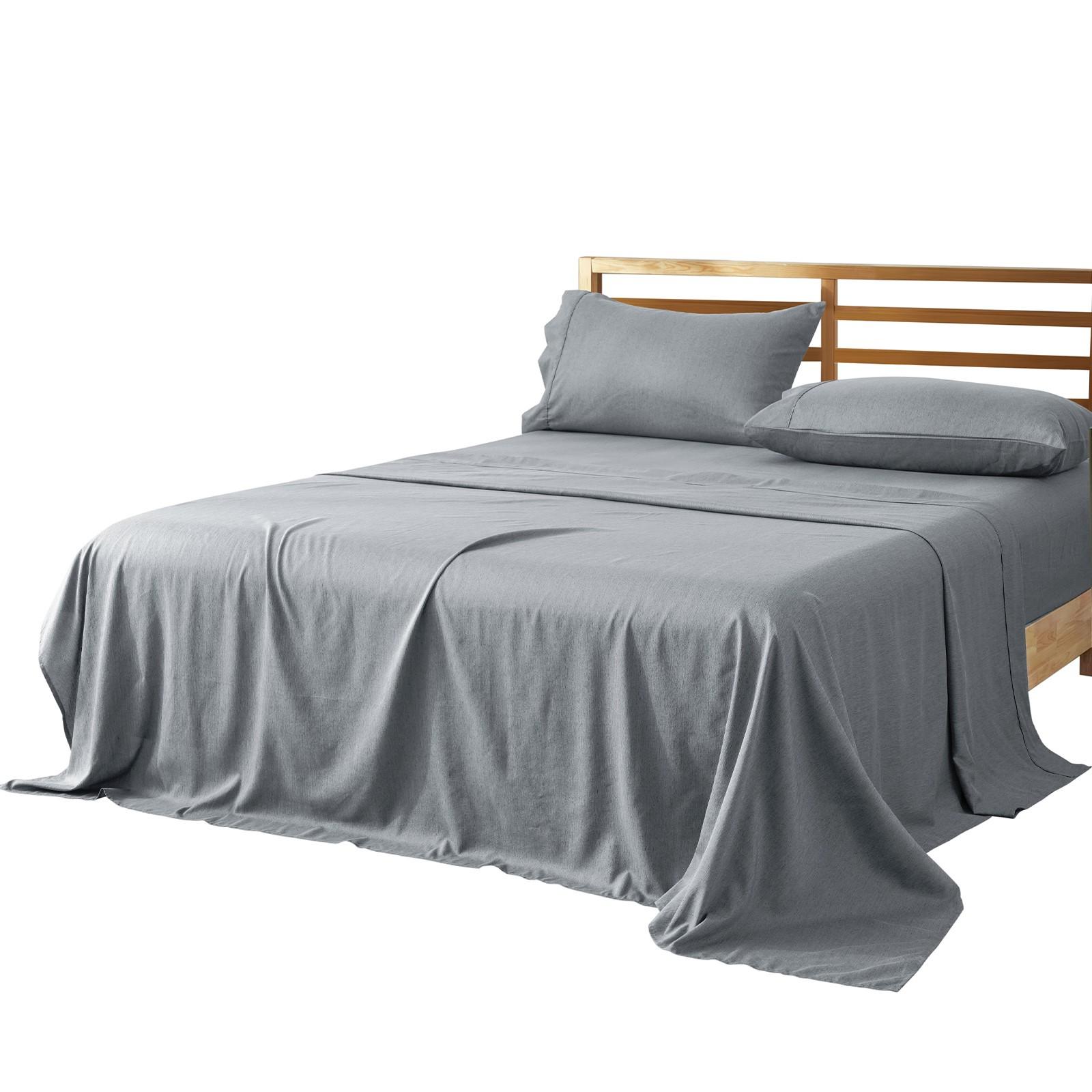 New Linen Bedding Set Oeko-Tex Certified Hotel Luxury Soft Skin-Friendly Breathable Anti-Wrinkle Fade Resistant Non-Slip Deep Pocket Design