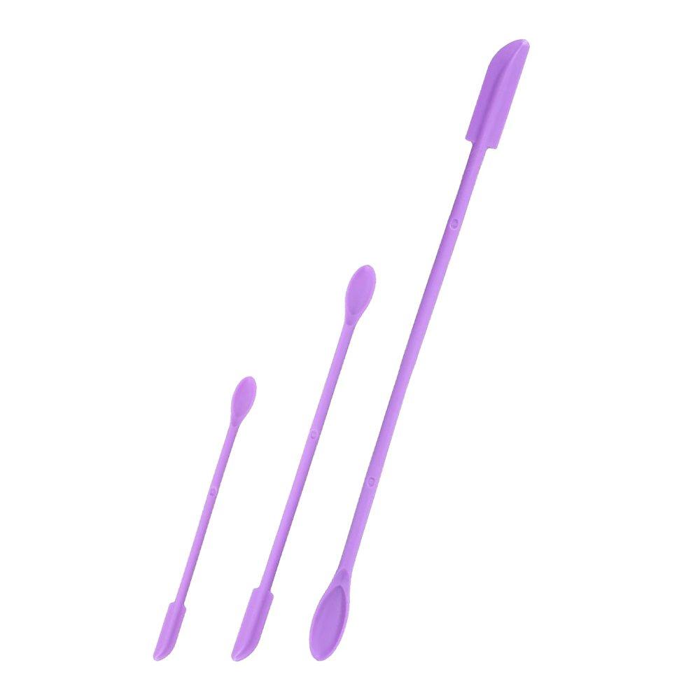 3pcs Pe Cosmetic Scoop Scraper Set, Dual Head Multi-Functional Beauty Tool, Suitable for Jars and Bottles, Portable Easy Clean Reusable Makeup Tools