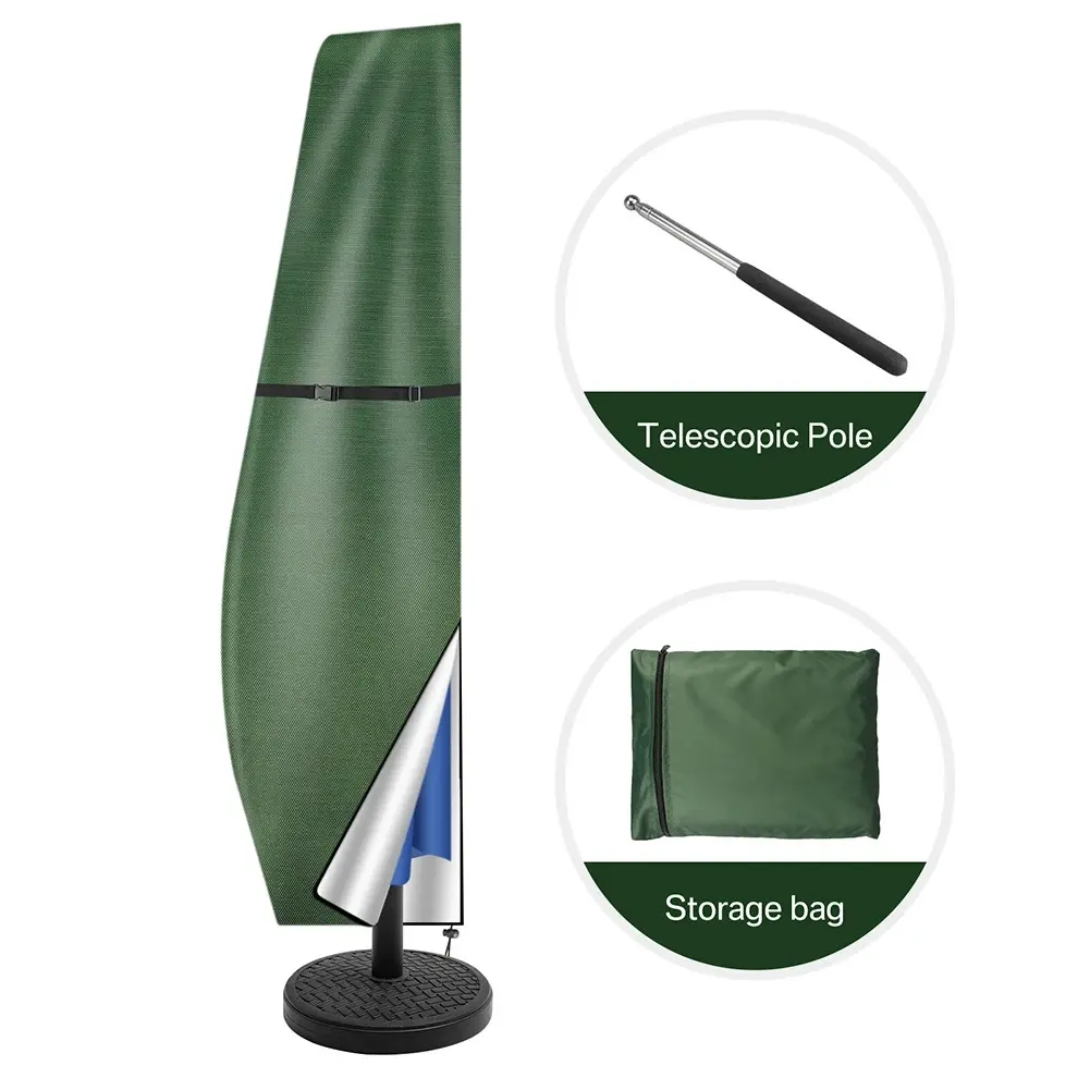 Outdoor Cantilever Umbrella Cover, Waterproof Patio Parasol Cover, Banana Straight Style, All-Season Parasol Umbrella Protection