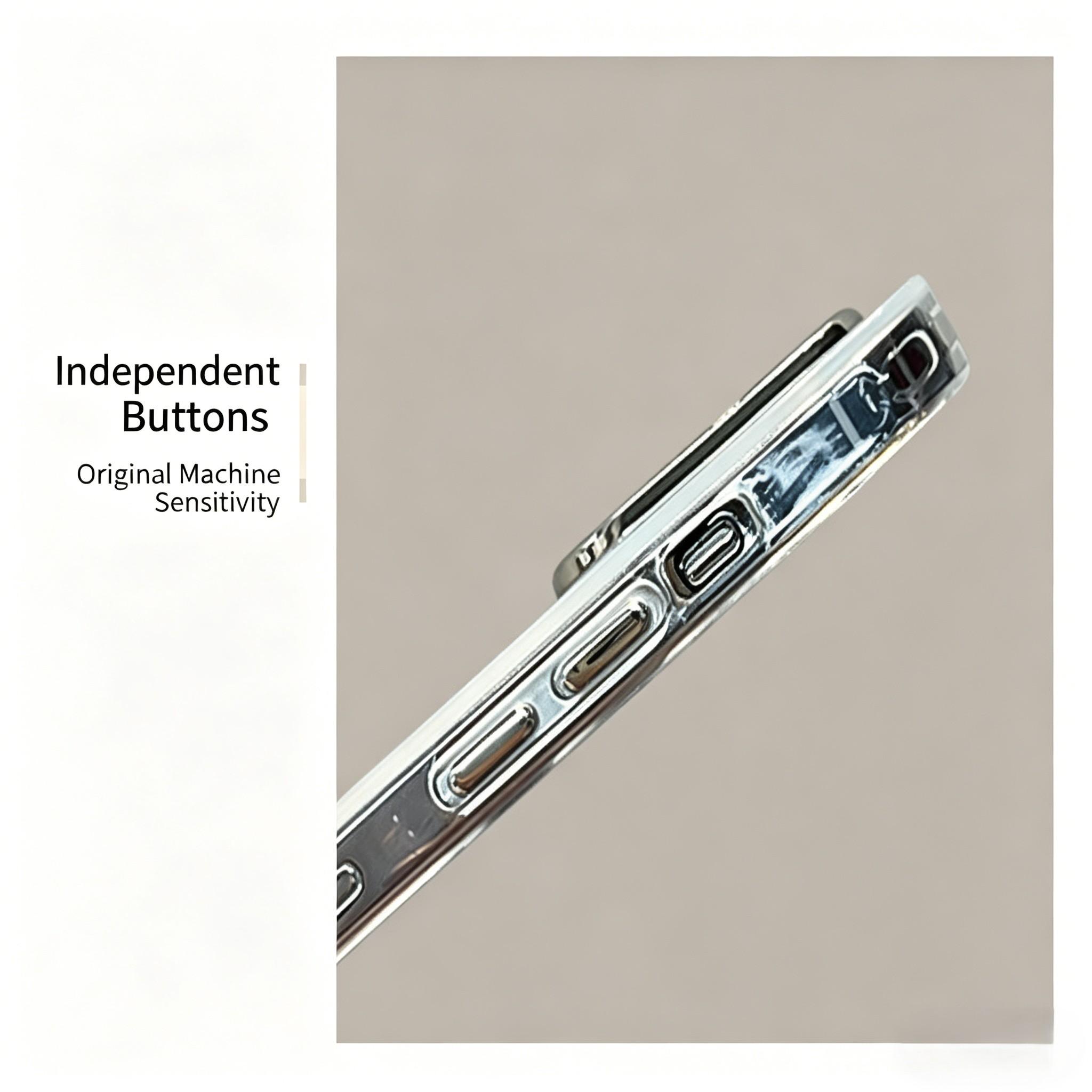 Cute Floral Phone Case with Wrist Strap for iPhone 17 /Pro Max, Acrylic Aesthetic Shockproof Cover with Bling Camera Lens Protector, Clear Glitter Flower Case for Women Girls