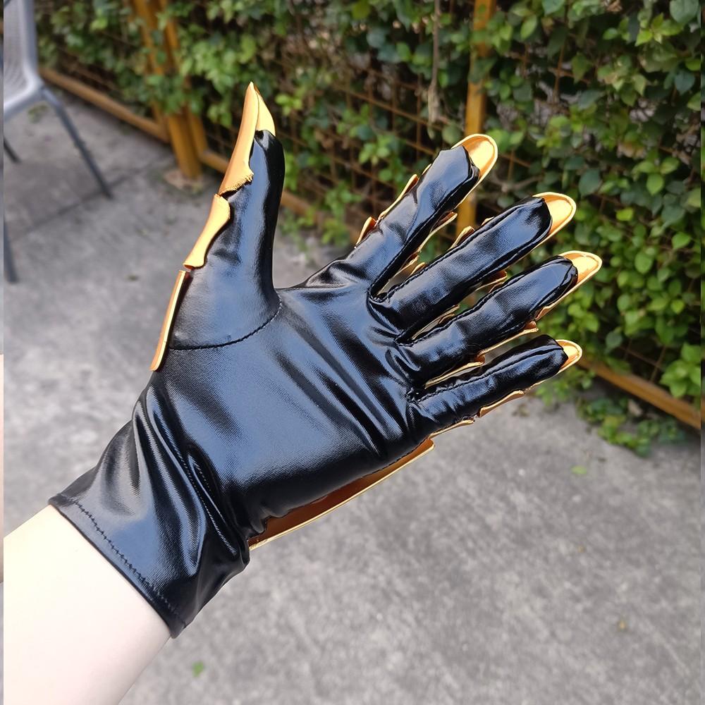 Gold 3D Printing Handmade Gluing Punk Mechanical Gloves Vintage Gothic Wearable Hand Armor Unisex Techwear Cosplay Exoskeleton Gloves