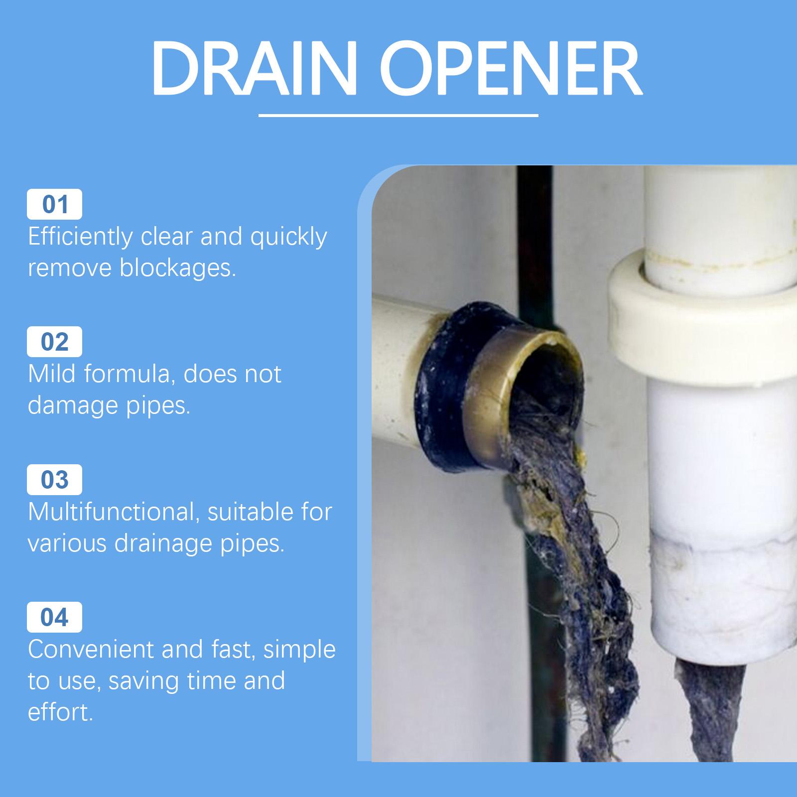 Jakehoe Drain Pipe Unclogging Powder - Cleans, Dissolves, Unclogs, and Removes Scale from Kitchen, Toilet, Sink, and Plumbing Pipes