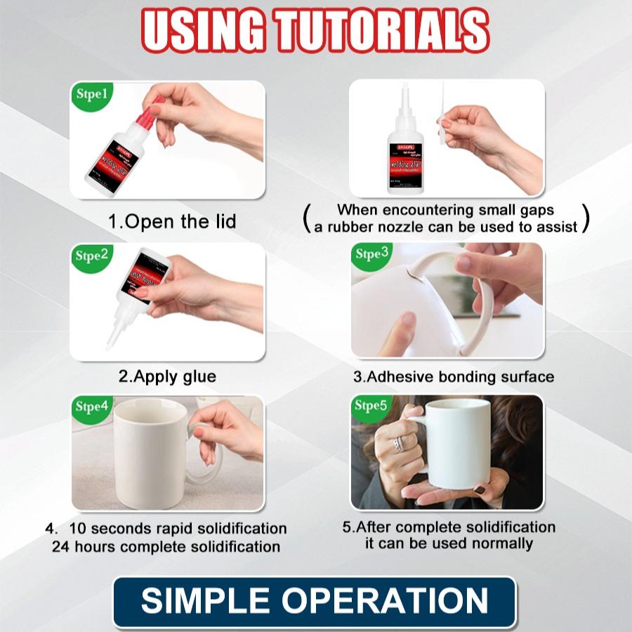 Super Strong Adhesive Glue, Transparent Glue Adhesive, 50g/bottle, Universal Tape Sealer, Fast Drying, Suitable for Projects & Repairs