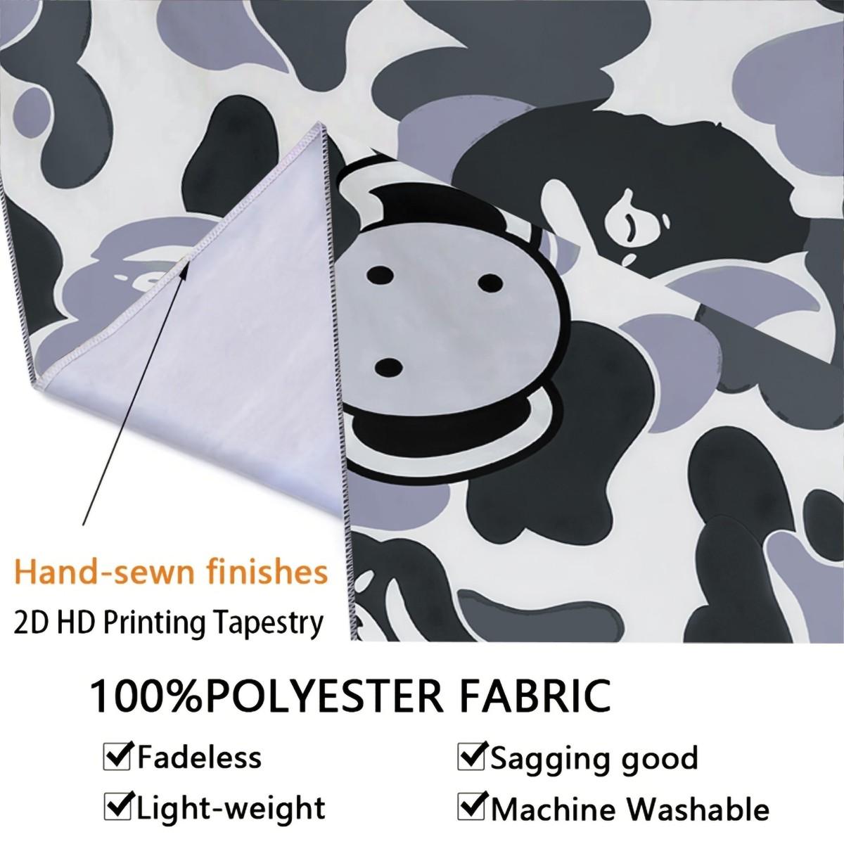 Camo Print Tapestry, Streetwear Style Wall Decor, Soft Fabric, Easy to Hang, Ideal for Background Decoration in Bedroom and Living Room for Trendy Youth, Perfect Gift for Family and Friends