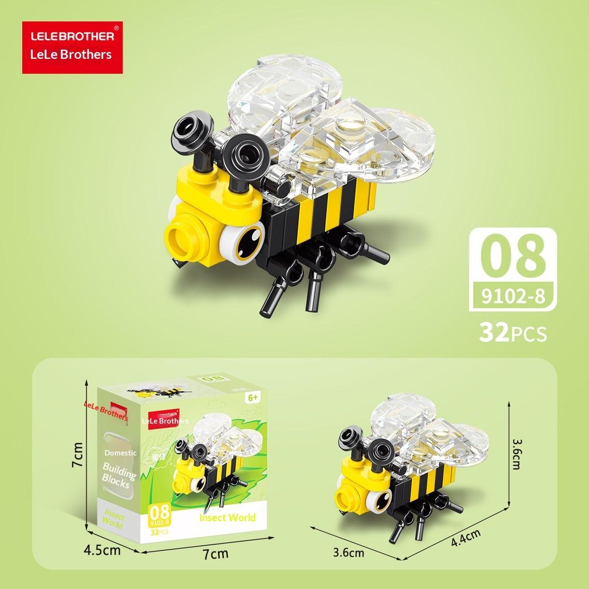 Compatible Lego Insect World Butterfly Dragonfly Building Block Toy, Kids Assembly Handmade Model, Unisex Gift for Boys and Girls