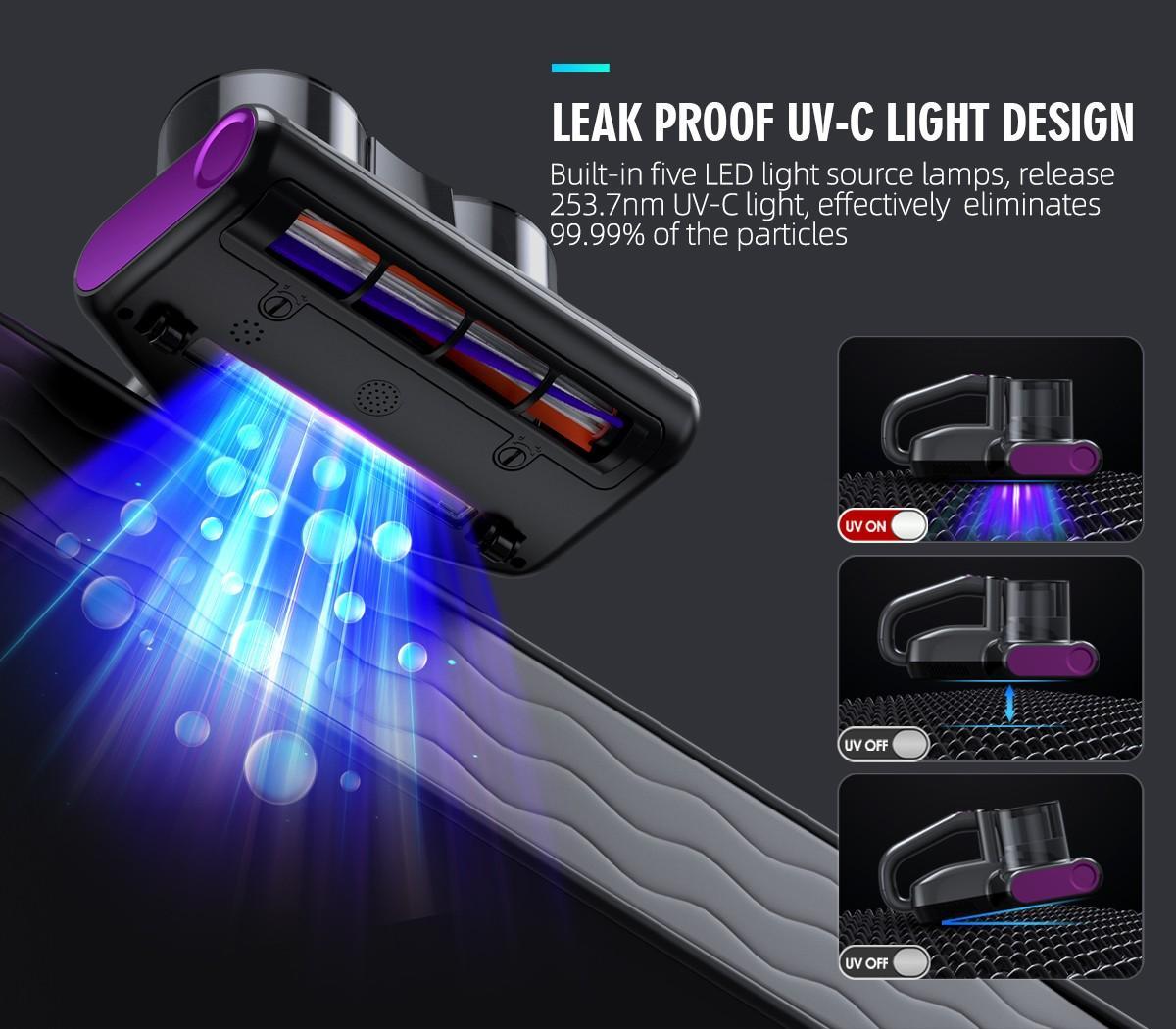 Mattress Mite Remover Vacuum Cleaner & Pet Hair - 16KPa Strong Suction, UV-C Sanitizing Light, LED TikTokShopBlackFriday Display and HEPA Filter,6-in-1 Lightweight Handheldt Design for Carpets, Sofa, Bedding,380W Brushless Motor Mattress Mite Remover Vacuum Cleaner & Pet Hair - 16KPa Strong Suction, UV-C Sanitizing Light, LED TikTokShopBlackFriday Display and HEPA Filter,6-in-1 Lightweight Handheldt Design for Carpets, Sofa, Bedding,380W Brushless Motor