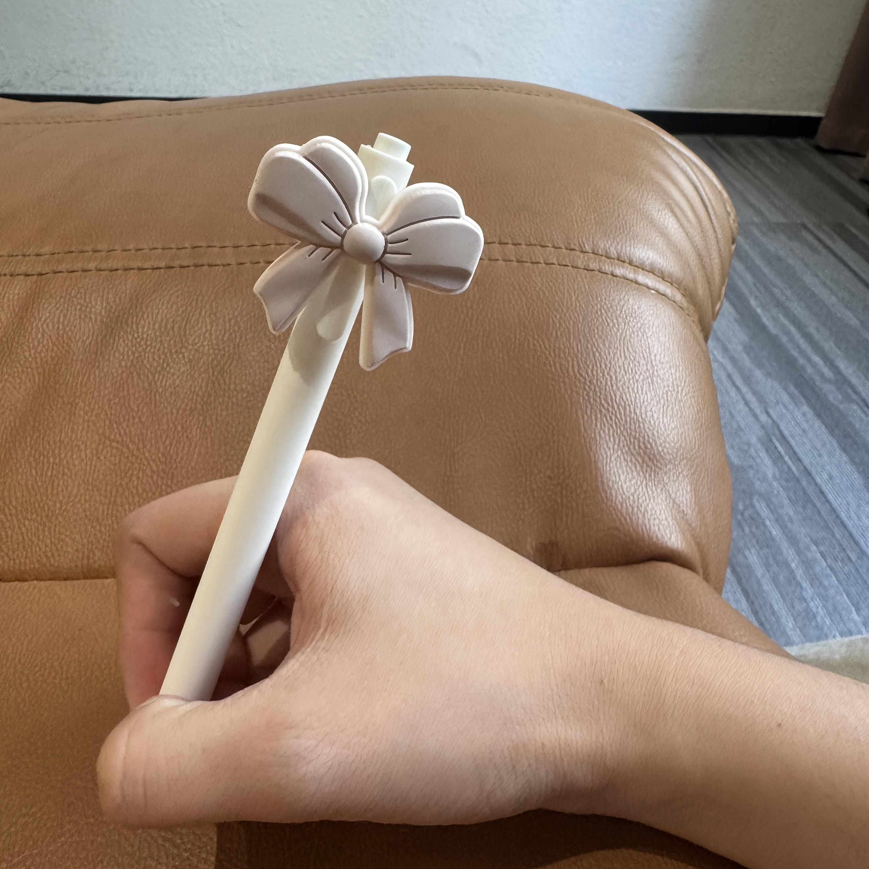 6/12pcs Bow Series Ballpoint Pens, Ideal for School, Office, Diaries, Gifts, Back-To-School Season, Butterfly Sticker Pens