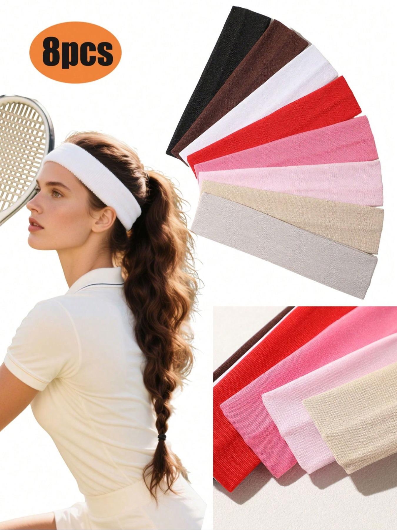 Women's Multi-Color Sports Headbands, Elastic Sweat-Absorbing Hair Bands, Yoga Running Fashion Accessories, Sweat-Wicking Headband for All Seasons