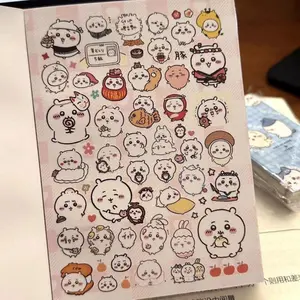 Anime Chiikawa Thick Sticker Book Cute Cartoon Adhesive Stickers for Kids Students Portable DIY Decoration Scrapbooking 2026 New