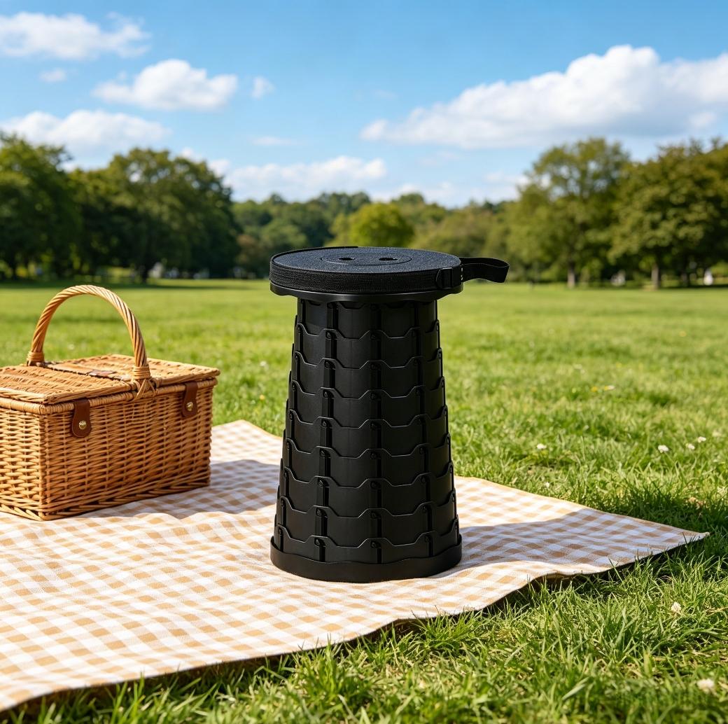 Portable Adjustable Folding Bench for Outdoor Activities, Lightweight Comfortable Seat for Travel Fishing Hiking Camping