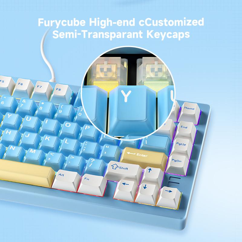 FURYCUBE F75Ultra 75% CNC Aluminum Mechanical KeyboardSouth Facing RGB Backlight 2.4G BT USB Wired with HMXGrape Huano Latte 5- Pin Hot-Swappable Switches &BlackWhite PTB Keycaps Gaming Keyboard for PC FURYCUBE F75Ultra 75% CNC Aluminum Mechanical KeyboardSouth Facing RGB Backlight 2.4G BT USB Wired with HMXGrape Huano Latte 5- Pin Hot-Swappable Switches &BlackWhite PTB Keycaps Gaming Keyboard for PC