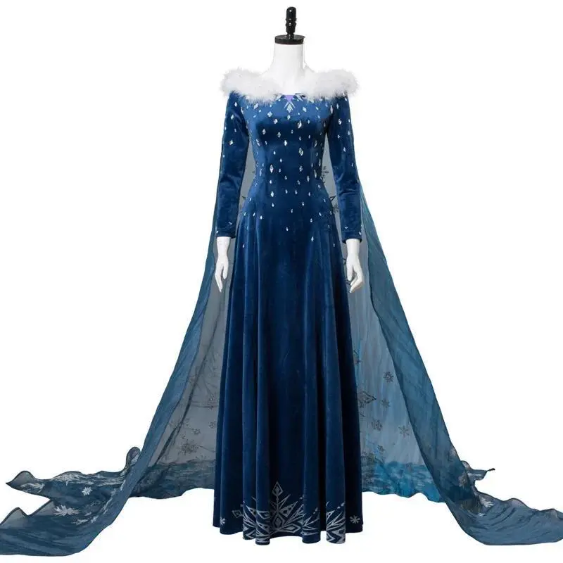 Frozen Episode: Princess Elsa's Full Set of Snow Treasure's Ice and Snow Adventure Costume Carnival Birthday Holiday Party Dress