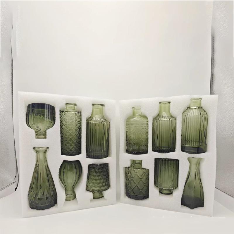 12pcs💐Glass Bud Vase Set As Wedding Centerpieces for Tables,Small Minimalist Vases for Flowers, Vintage Rustic Home Decor for Table Centerpiece Wedding Party, Birthday Party,Anniversary,Modern Clear Aromatherapy Bottle for Living Room Bedroom