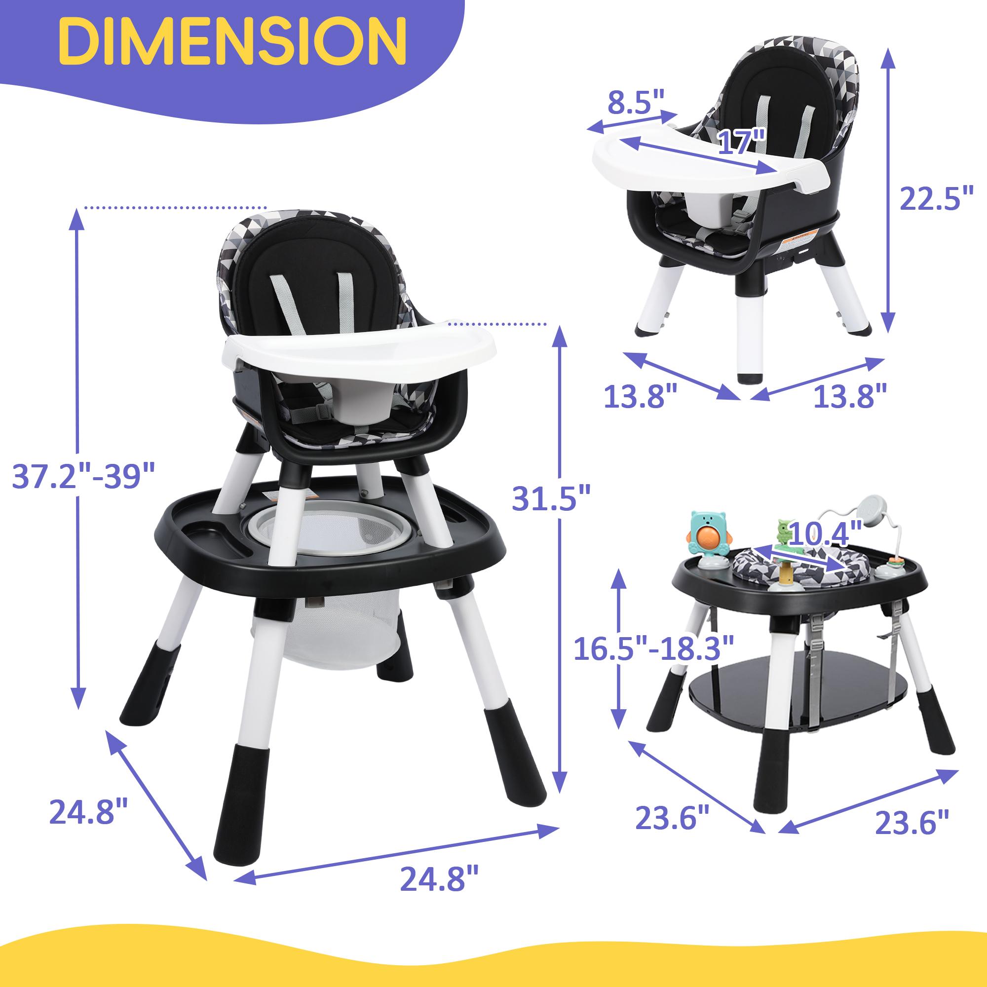 Topwin Adjustable Highchair – Modern Dining Chair with Removable Tray and Safety Harness, Fits Infants to Toddlers, for Mealtime or Playtime Topwin Adjustable Highchair – Modern Dining Chair with Removable Tray and Safety Harness, Fits Infants to Toddlers, for Mealtime or Playtime