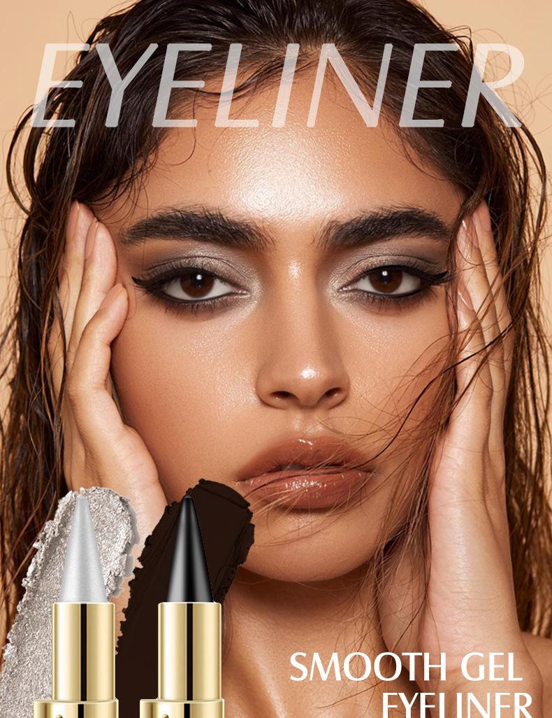 Multipurpose Solid Eyeliner Gel Pencil, Highly Pigmented Black Eyeliner and Lip Liner Pencil, Beginner-Friendly, Long-Lasting and Smudge-Proof, Glides on Smoothly for Effortless Application, Perfect Holiday Gift for Eye and Lip Cosmetic Lovers