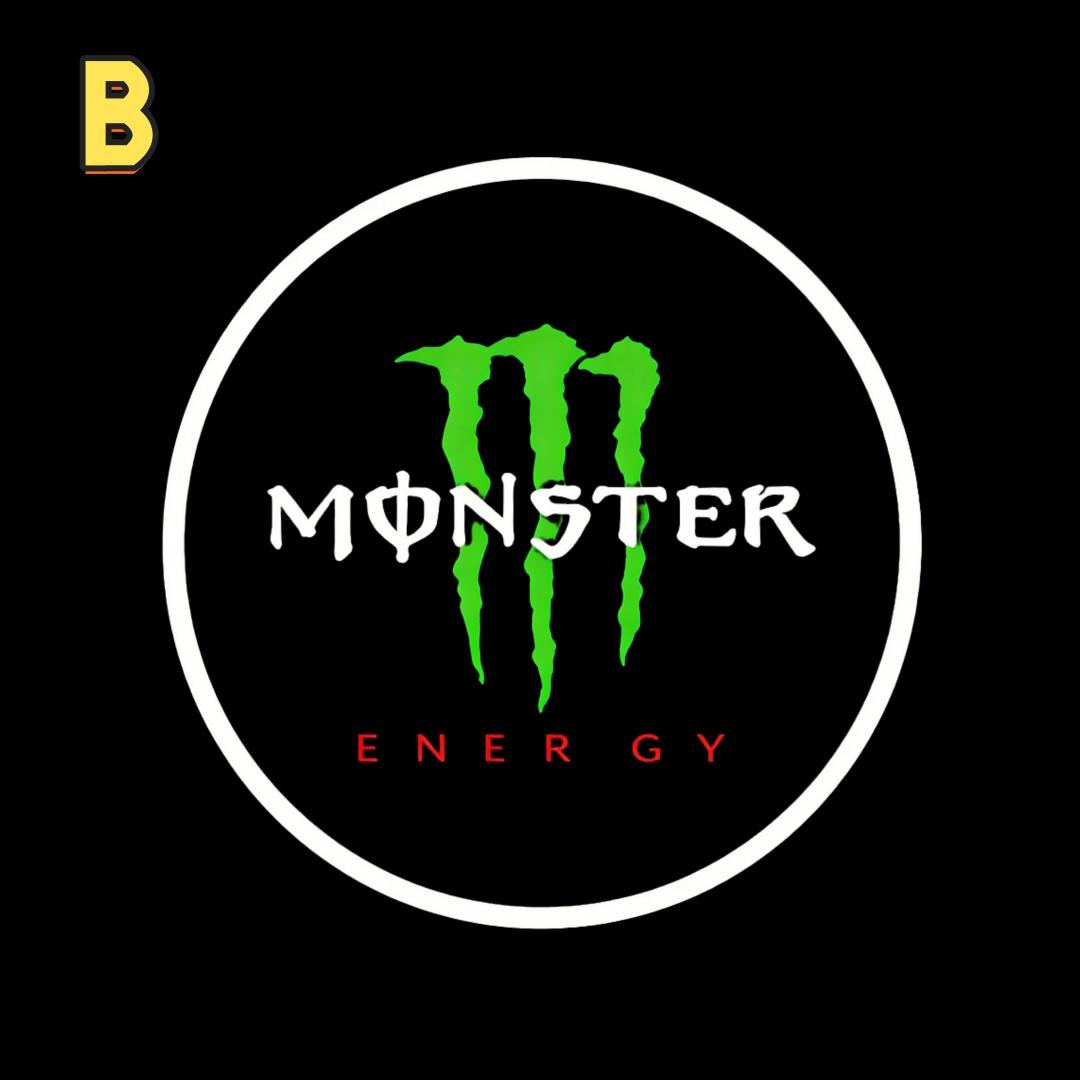 4 Pack Universal Car Door Ghost Shadow Projector Lights, Monster Energy Claw Logo LED Welcome Courtesy Lights, Waterproof No Drill Stick & Play Non-Destructive Installation