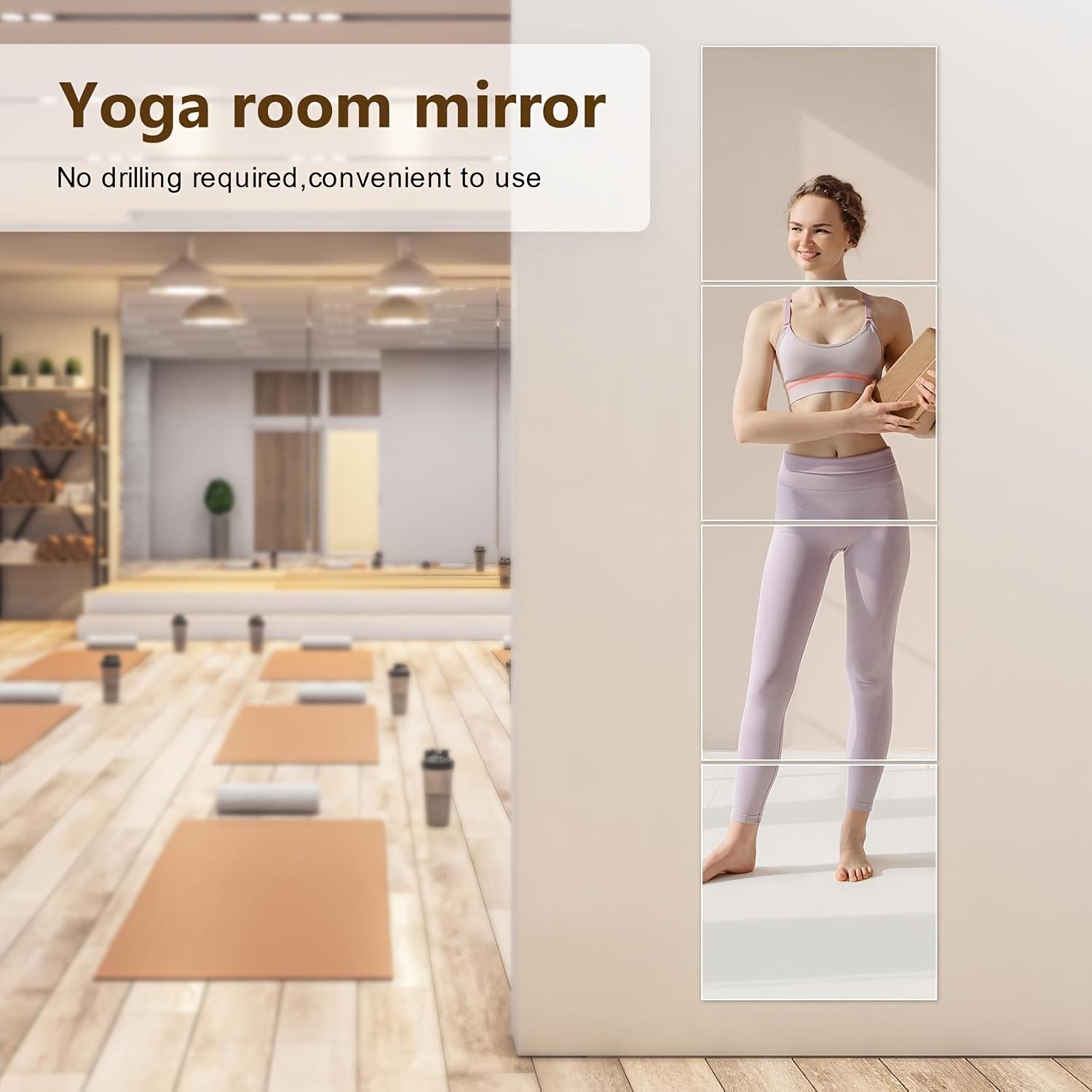 12-Pack 20×20cm Acrylic Mirror Tiles, thick frameless self-adhesive design. Easy to install vertically or horizontally, lightweight and durable. Perfect for living room, bathroom, shower, dressing room and bedroom, modern stylish wall decor.