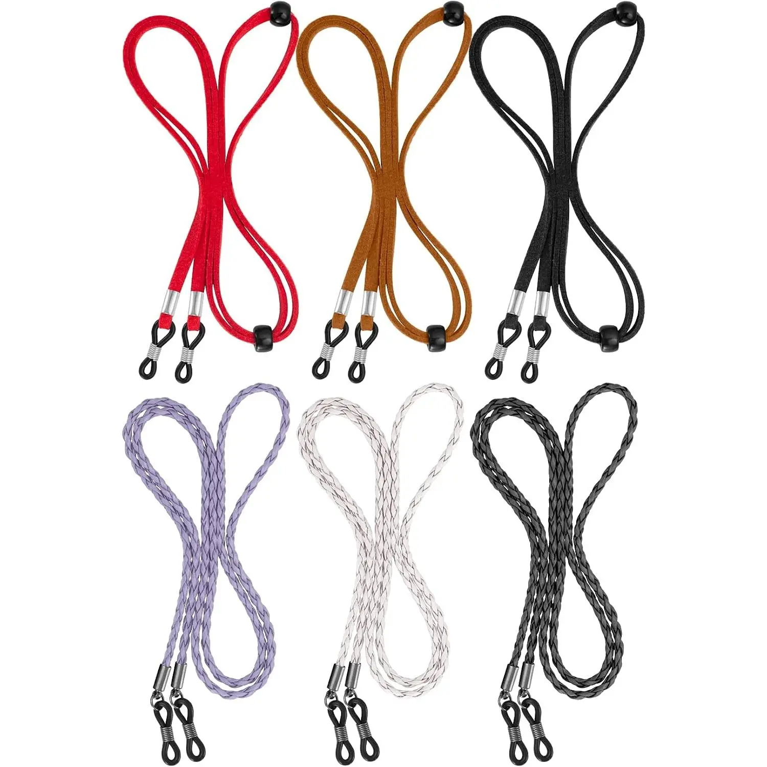 6 Pcs Glasses Strap Holders around Neck for Women, Men, Kids