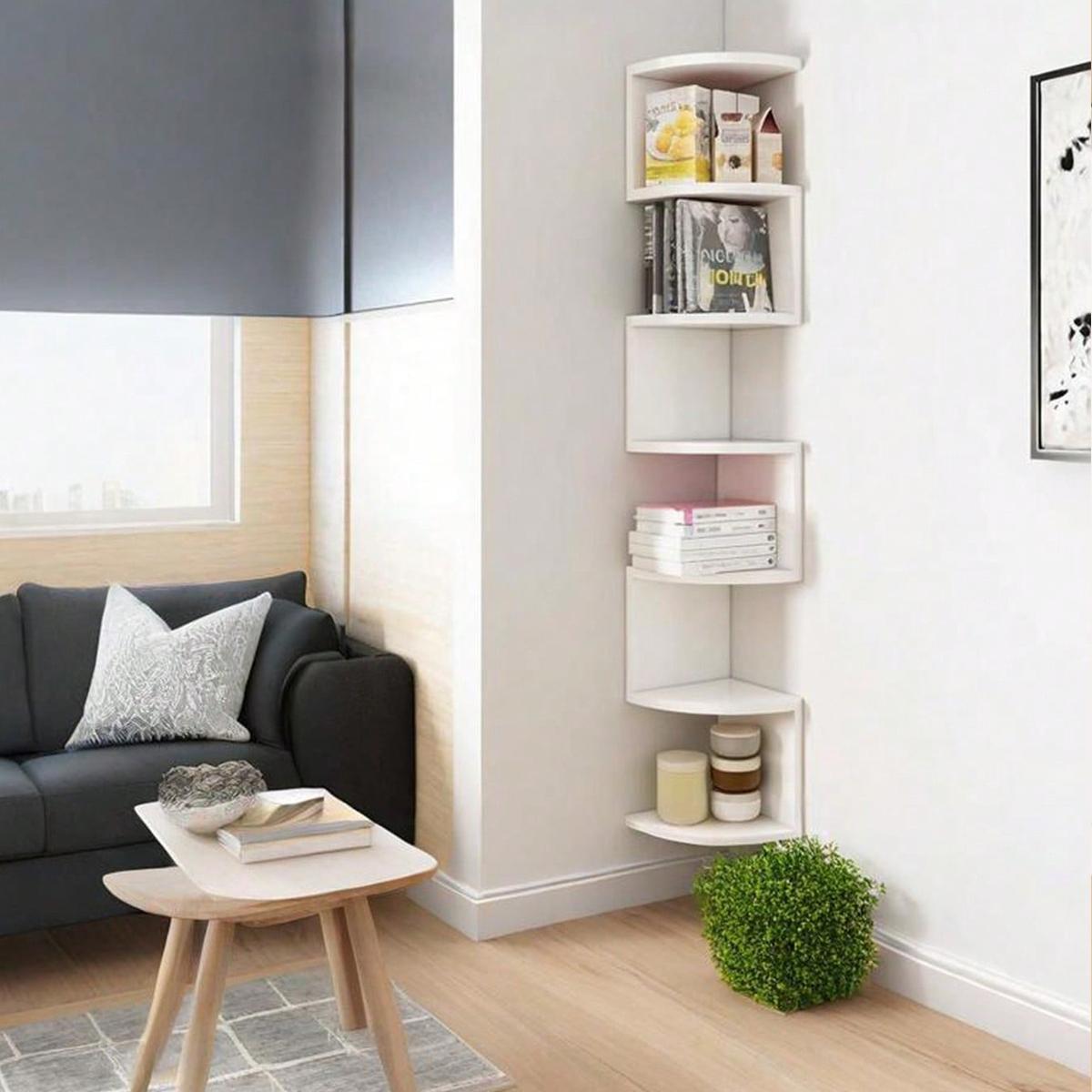 Corner Floating Shelf, Bedroom Living Room Bathroom Wall Mounted Storage Rack, 2/5/7 Layers Space Saving Decorative Shelves, Wall Mounted Organizer Corner Floating Shelf, Bedroom Living Room Bathroom Wall Mounted Storage Rack, 2/5/7 Layers Space Saving Decorative Shelves, Wall Mounted Organizer