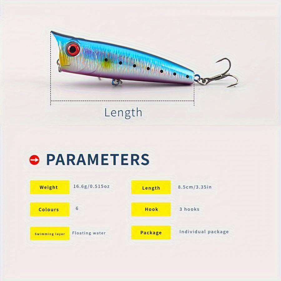 1pc Water Spray Wave Crawling Bait Surface Long Throw Floating Water Wave Bait Night Light Noise Hooked Mouth Bass Fake Bait