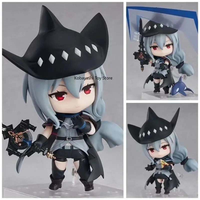 In Stock 1895# Skadi The Corrupting Heart Movable Face Swap Q Version Action Figure Arknights Collectible Model Desktop Decor
