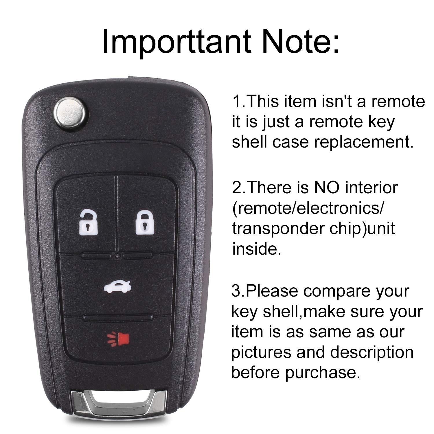 Chevrolet Foldable Flip Cover Keychain Replacement Protective Case, Durable Design for Multiple Years, Suitable for Car Owners Seeking Protection