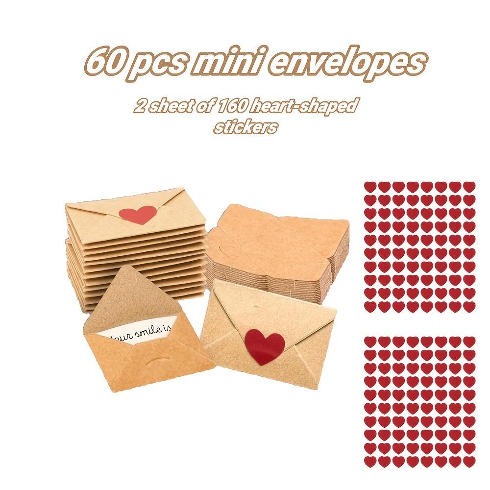30/60pcs Cute Envelopes • Heart Stickers • Little Valentine Cards • Sweet Love Notes & Heartfelt Messages for Him or Her • Adorable Gifts for Boyfriends and Girlfriends