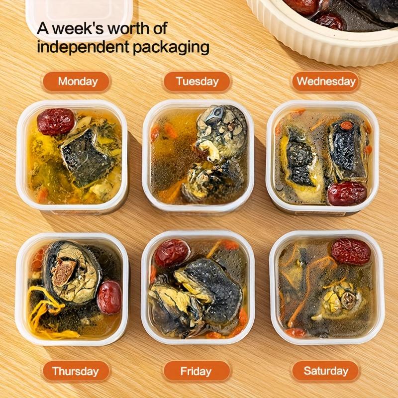 7-Piece Leak-Proof Stackable Food Storage Containers with Lids, Durable PP Material, Ideal for Meat Fruits Vegetables, Indoor Outdoor Use