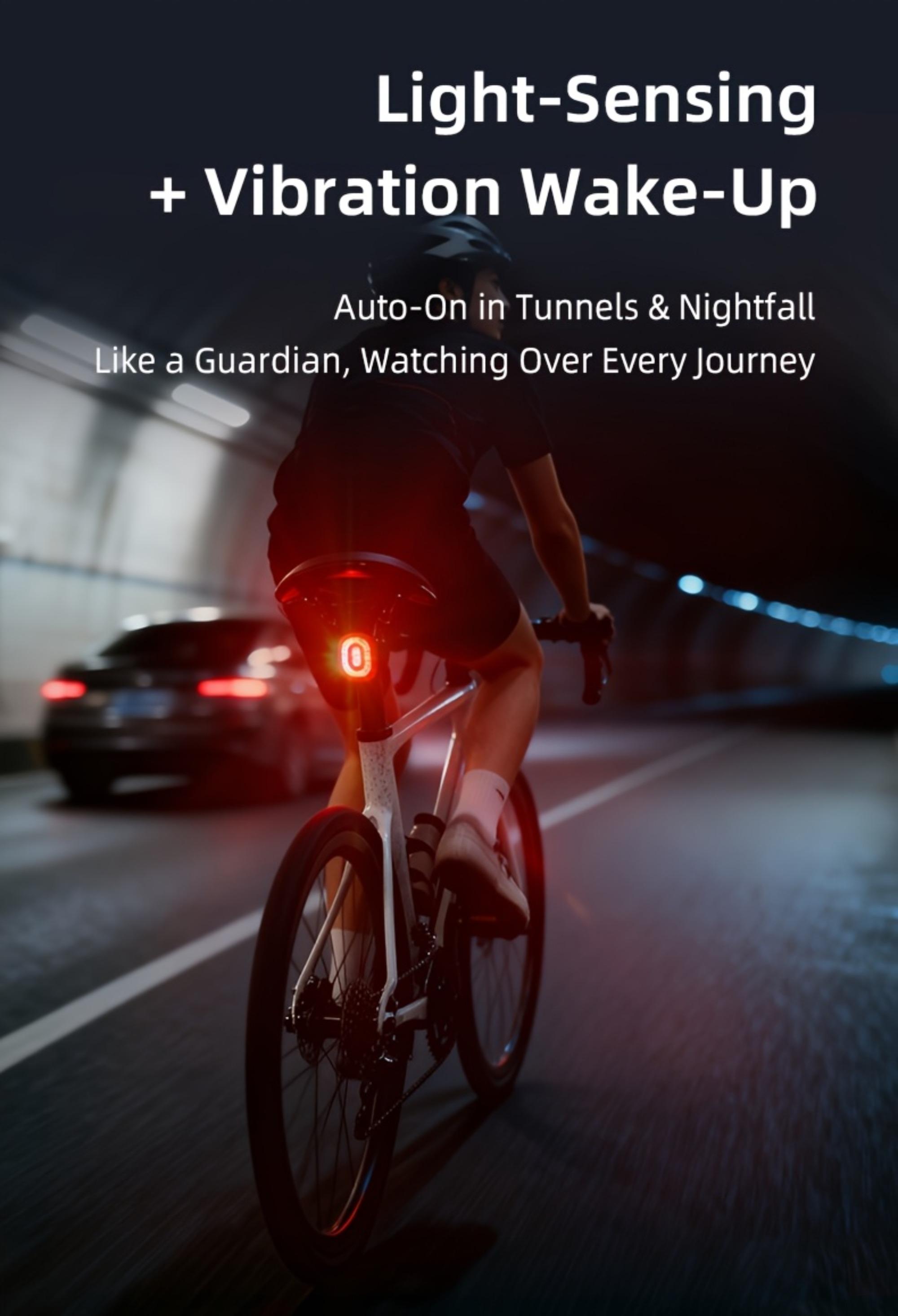 Oein, Bike Back Light Rechargeable, Brake Sensing Rear Lights, Auto On/Off, USB Rechargeable, 4 Mode, 2Installations Ultra Bright LED Warning Back Bicycle Bicycle Accessories