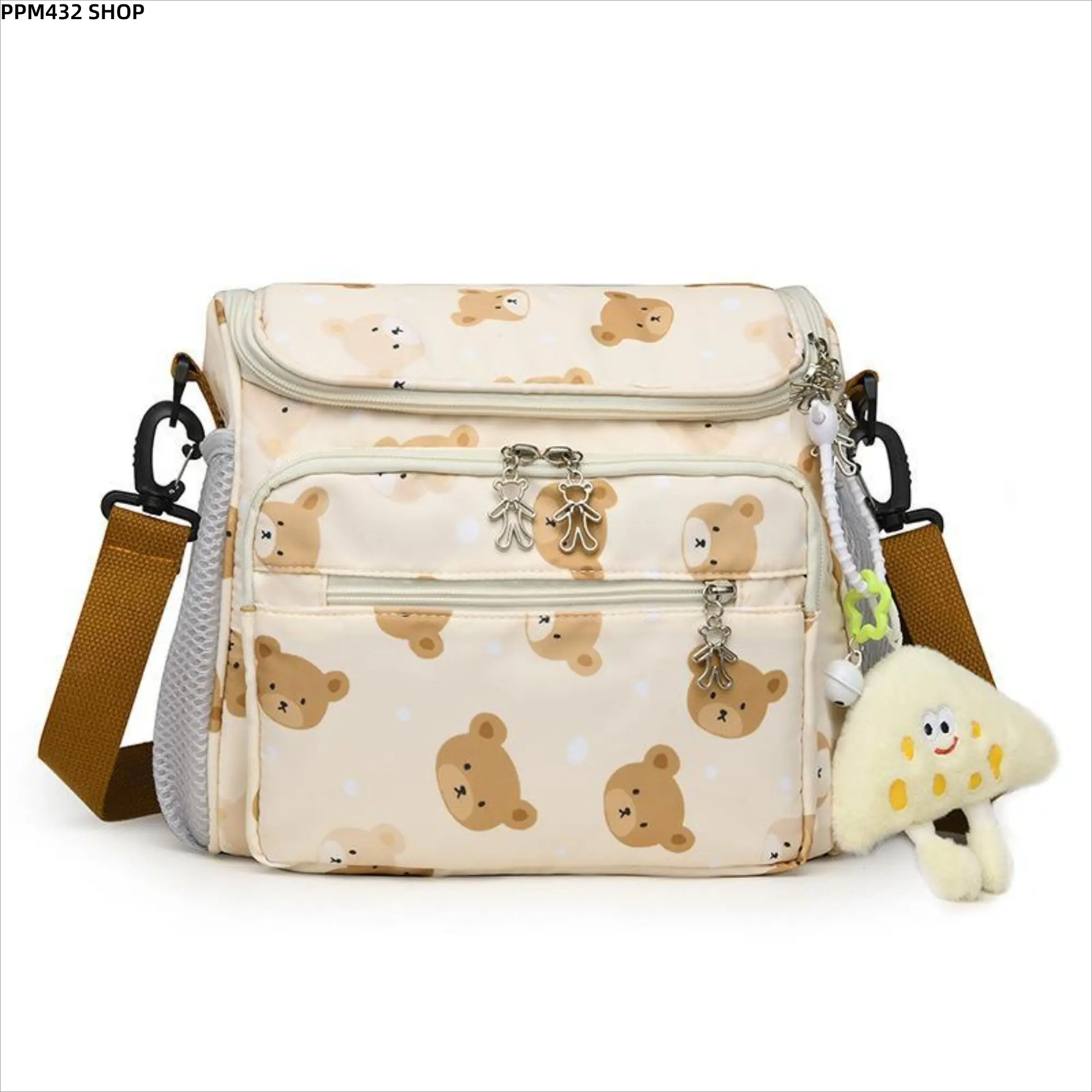 Casual Diaper Bag Tote for Moms – Large Capacity Multifunctional Crossbody Shoulder Bag with Multiple Pockets, Travel-Ready Baby Diaper Tote for Stroller & Daily Outings
