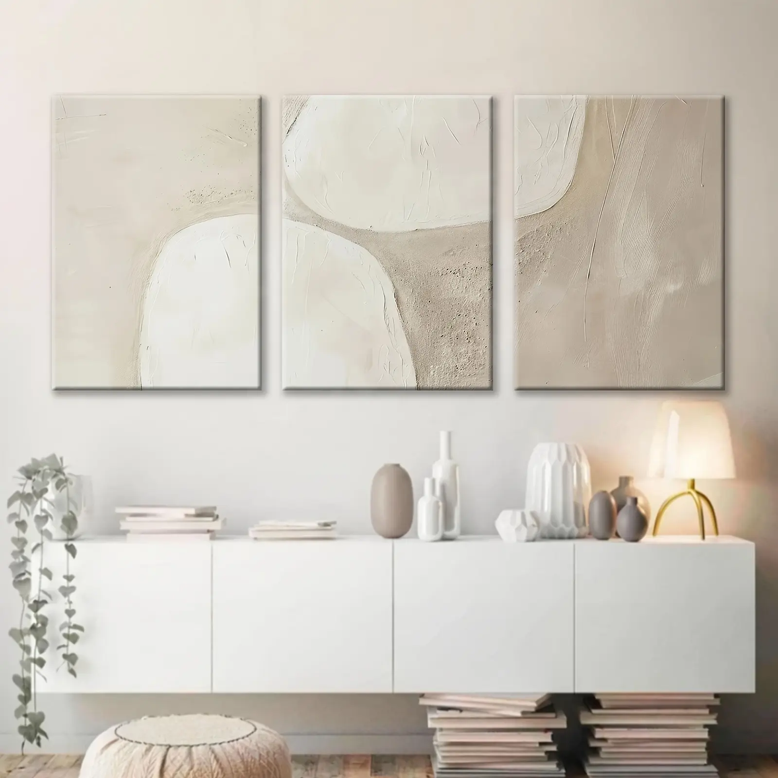 2D plane, surface, 3-piece wooden wall decor set, Zen Wabi-Sabi poster, geometric Japanese Nordic abstract painting, framed minimalism, suitable for bedroom, living room, bathroom, home office, modern aesthetic art print, Christmas, housewarming, New Year