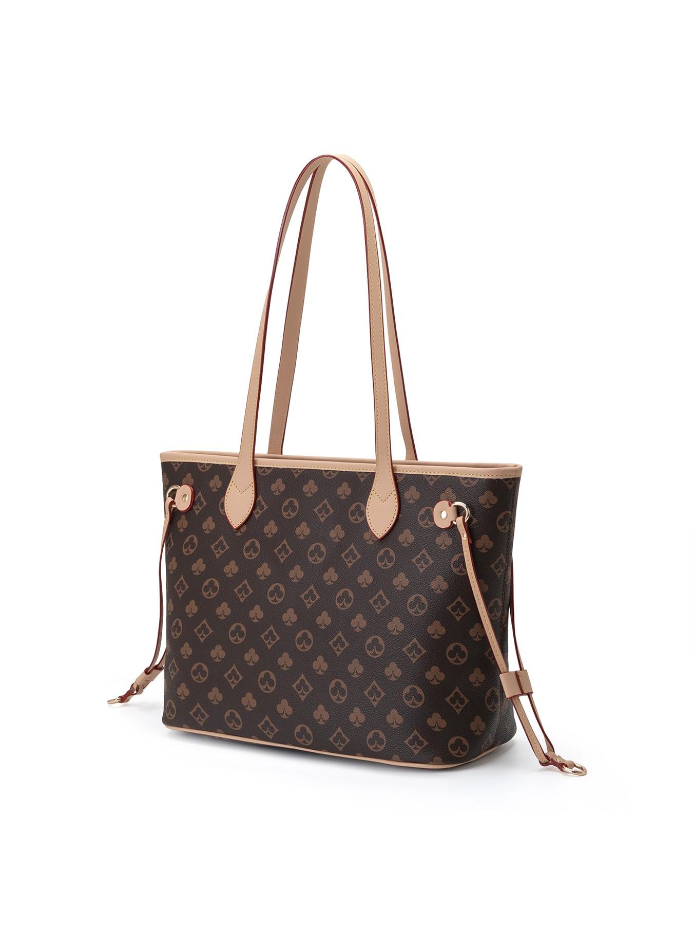 2 Piece Set Fashion Tote Bag, European and American Print, Large Capacity Commuter Handbag, Women's Outdoor Travel Shopping Bag, Shoulder Crossbody Bag