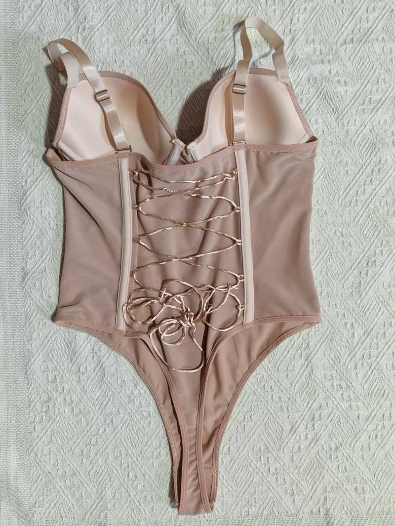 Elegant Women's Plain Color Adjustable Strap Bodysuit, Abdominal Control Shapewear, Comfortable Fit for Daily Wear Elegant Women's Plain Color Adjustable Strap Bodysuit, Abdominal Control Shapewear, Comfortable Fit for Daily Wear