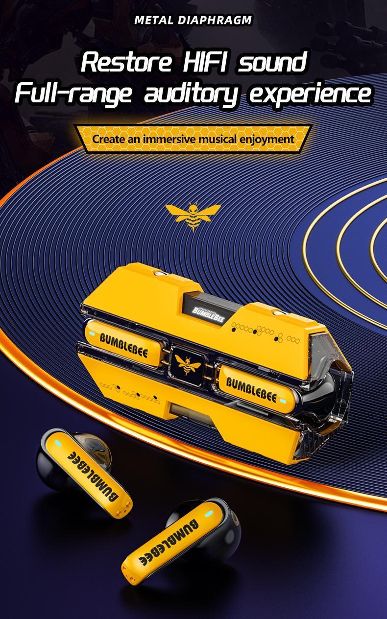 Transformers T01 Bluetooth Headset In-Ear Design Low Latency Headset TWS Wireless HIFI Stereo Headset With Microphone